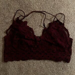 Buckle Burgundy Lace Bralette